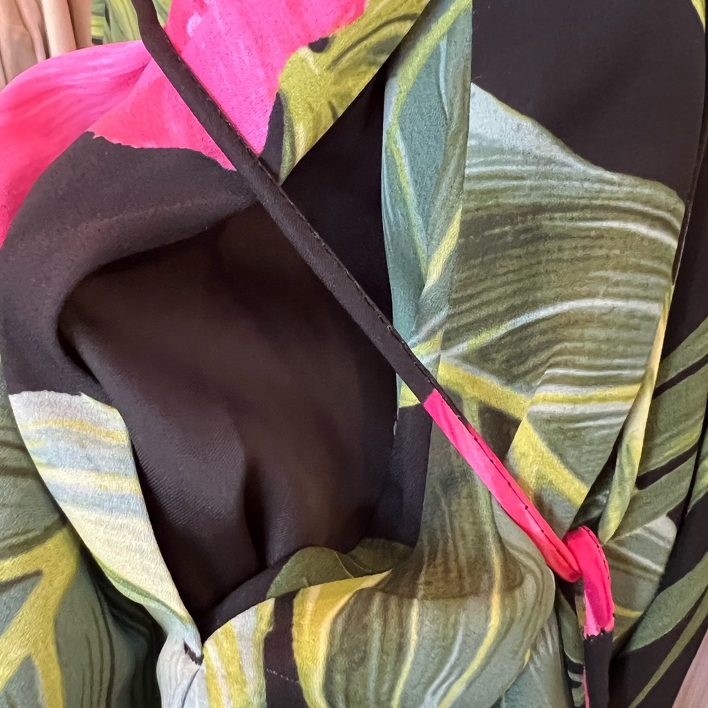 🌺NWT✨ TOMMY BAHAMA GRAND VILLA MAXI TANK DRESS BLACK TROPICAL FLORAL SIZE SMALL - Picture 2 of 7